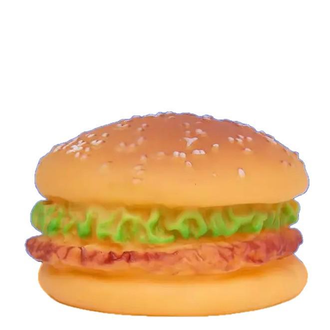 Newcomer Exclusive: Tear-Resistant Sounding Hamburger Toy for Small Teething Puppies