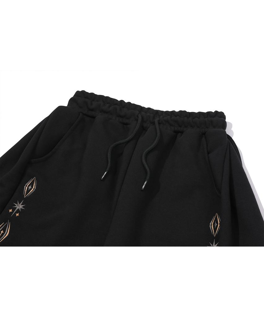 CPGN STUDIO Sleeve Star Curved Sweatpants Black