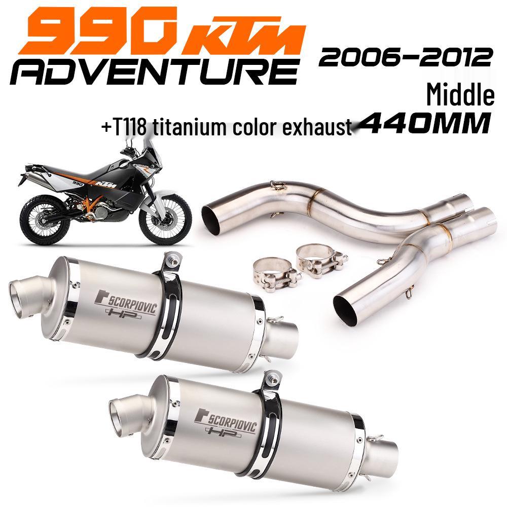 Fits 2006-2012 DUKE ADV990S: Modified Carbon Fiber Mid-Section Exhaust Tailpipe