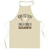 Kitchen Apron - Personalized Planetee (first Name) - Breton Impression - Resistant Cotton - Adjustable Ties