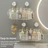 1PC Suction Cup Washbasin Storage Rack Self-Adhesive Bathroom Organizer No Drilling Required Punch-Free Installation