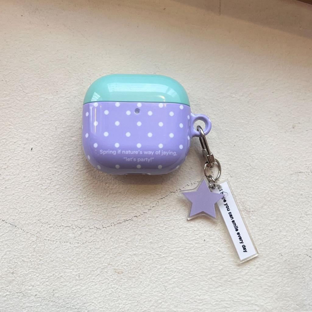 Korean Polka Dot Star Pendant for AirPods 1 /1 Protective Case Pro1 Wireless Bluetooth 1/1 Generation Earphone Case
