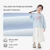 Girls' Contrast Bowknot Knit Sweatshirt