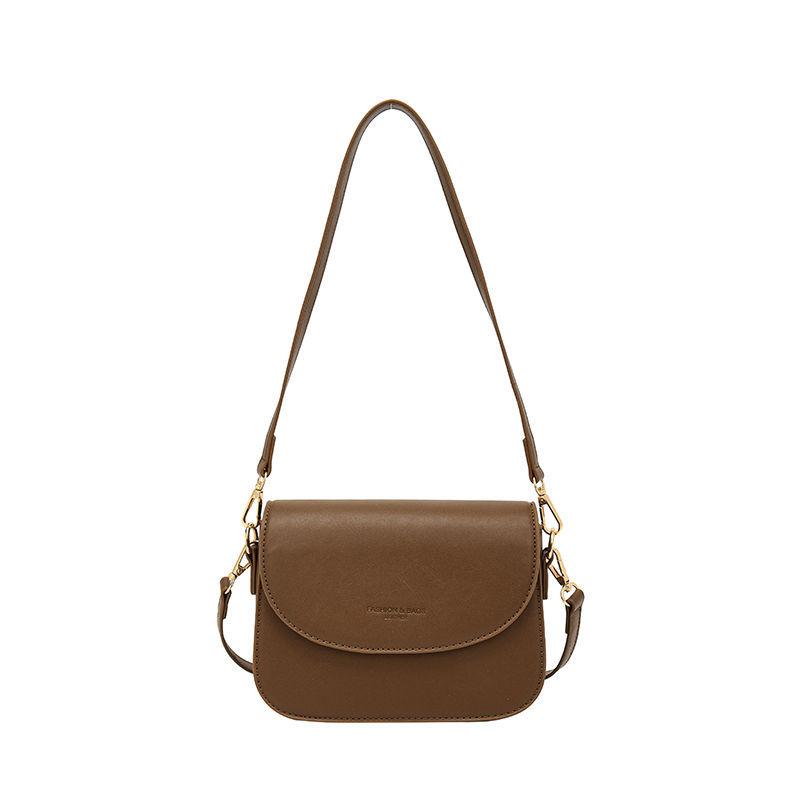 

This year, the small bag 2025 new summer versatile single shoulder high-end foreign style solid color saddle bag messenger bag multi-layer коричневый