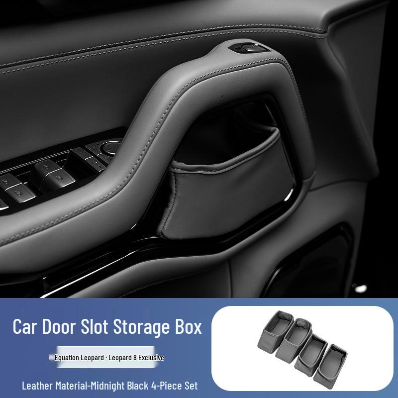 Equation Leopard 8 Denza B8 Car Door Slot Leather Organizer