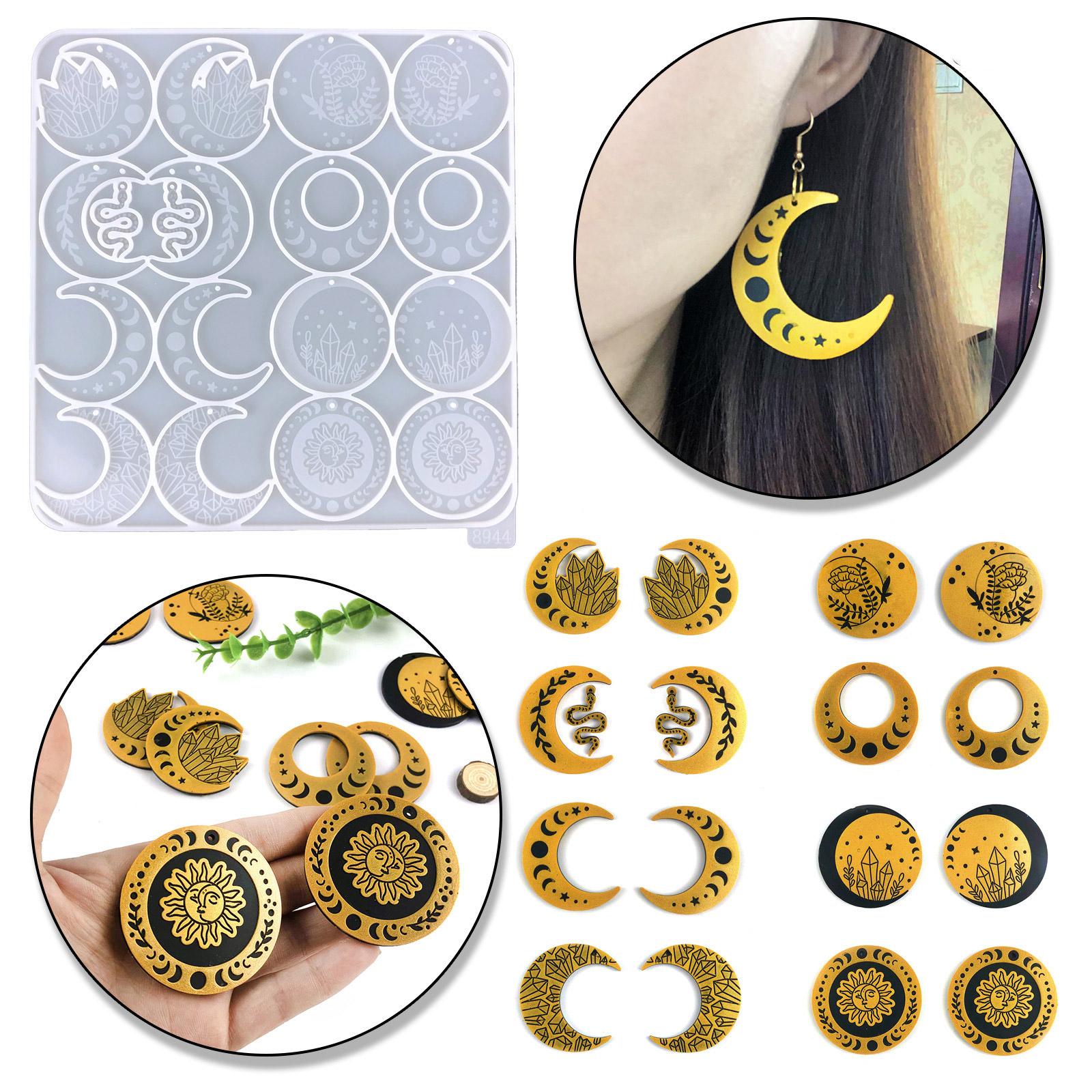 

Silicone Earrings Mold Necklace Pendant Resin Molds Water Drop Dangle Earring Mould DIY Crafts Jewelry Making Tools 2 синій