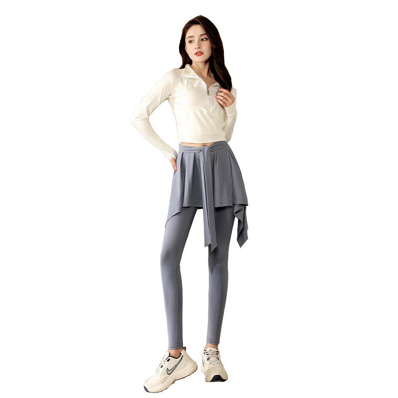 High-Quality Women's Two-in-One Yoga Skirt-Pants for Fitness and Running