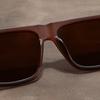 Multicolored Walnut Half-Frame Non-Prescription Glasses, Ultra-Lightweight, with a PC Frame And AC Lenses, Stylish Eyewear