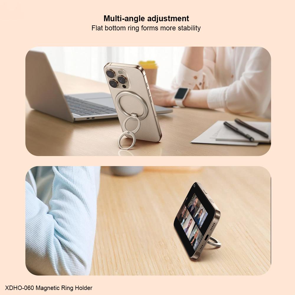 XUNDD XDHO-060 Magnetic Phone Ring Holder Portable Ring Grip Stand Adjustable Kickstand