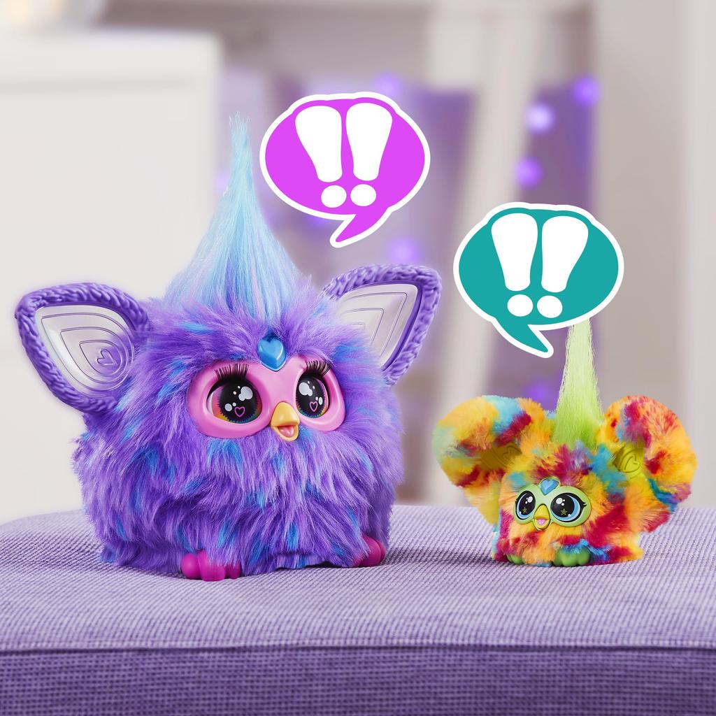 HASBRO Furby Furblets Pixel Mini Furby Elektrisk Gosedjursleksak för Pojkar och Åldrar Ny Modell Vänner, 45+ Ljud, Språk, Flickor, 6+, Flerfärgad, F8898,