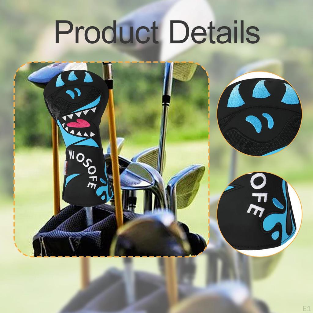Golf Club Head Cover for Driver Headcover Embroidered Golfer Gift Wood