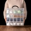 Stackable Multi-Layer Tea Set Storage Box with Handle - Dustproof and Portable for Cups and Coffee Table