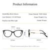 Women's Blue Light Blocking Glasses +2.25 TR90+Metal Frame