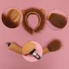 Plush Animal Lion Ears Headdress Lolita Headwear Long Tail Furry Hair Hoop