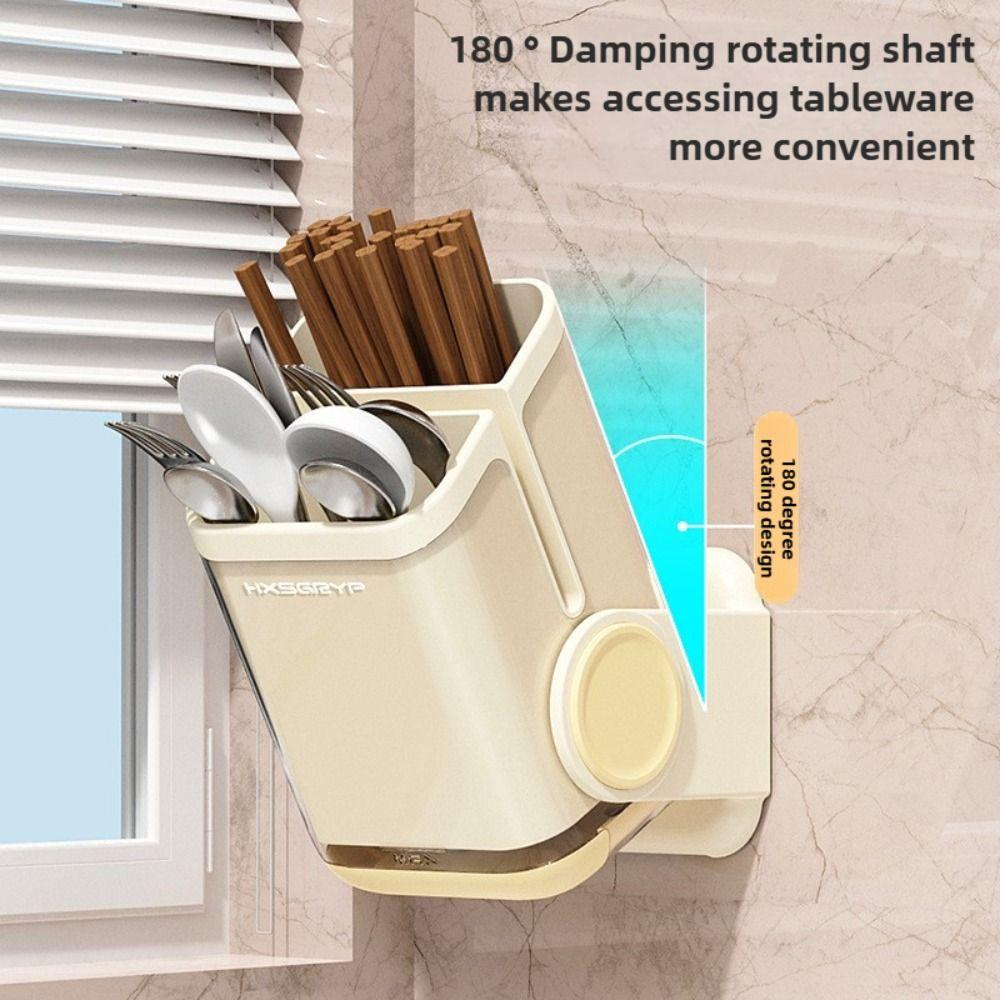 With Drainage Kitchen Cutlery Storage Box  for Kitchen Home Organization