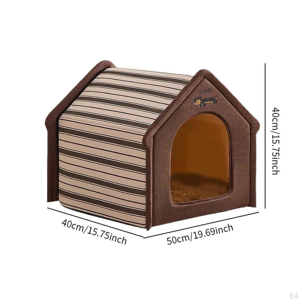 Cat Bed House Calming,Sleeping Snooze Soft Anti Slip Bottom Pet Semi Closed for Puppy Dog