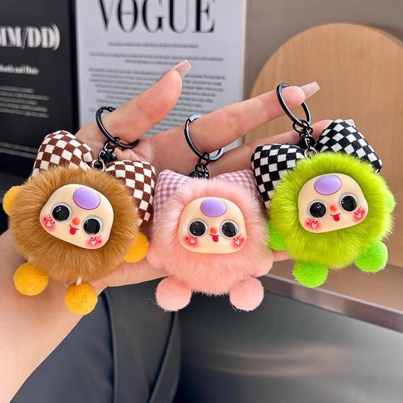 Cartoon Cute Plush Doll Keychain Exquisite Soft Stuffed Pendant Charms Bag Hanging Decoration Girls Gift