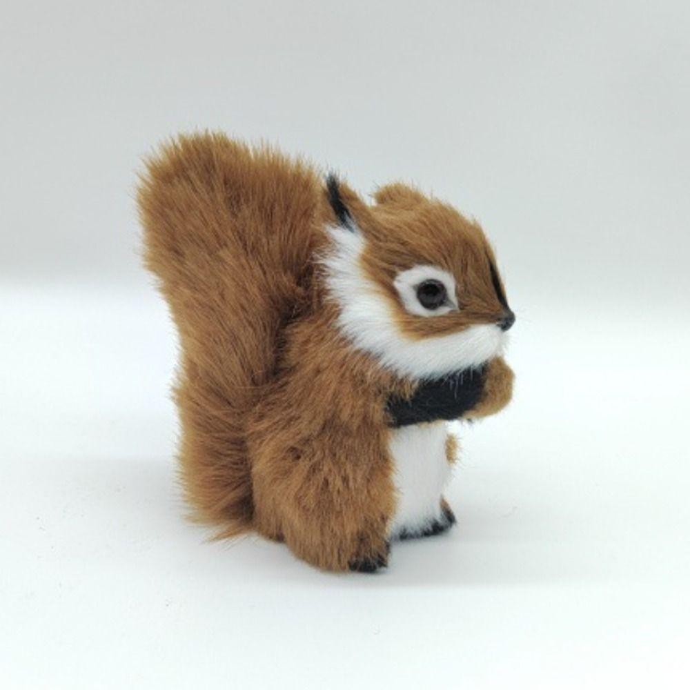 PP Cotton Squirrel Plush Toy Big Tail Squirrel Stuffed Plushie Doll Plush Squirrel Doll  Home Decor