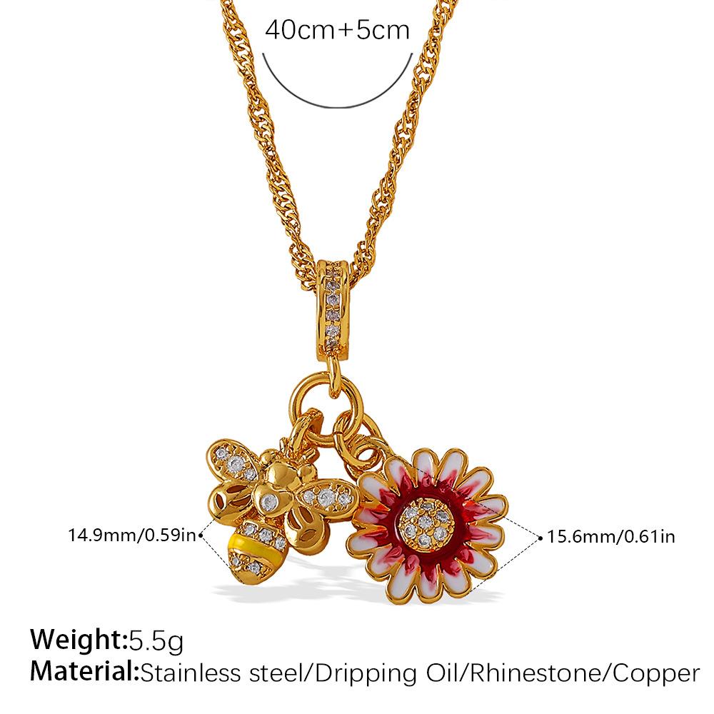 Seaside Vacation Style DIY Turtle Starfish Pendant Necklace Gold-plated Diamond Light Luxury Fashion Jewelry Women