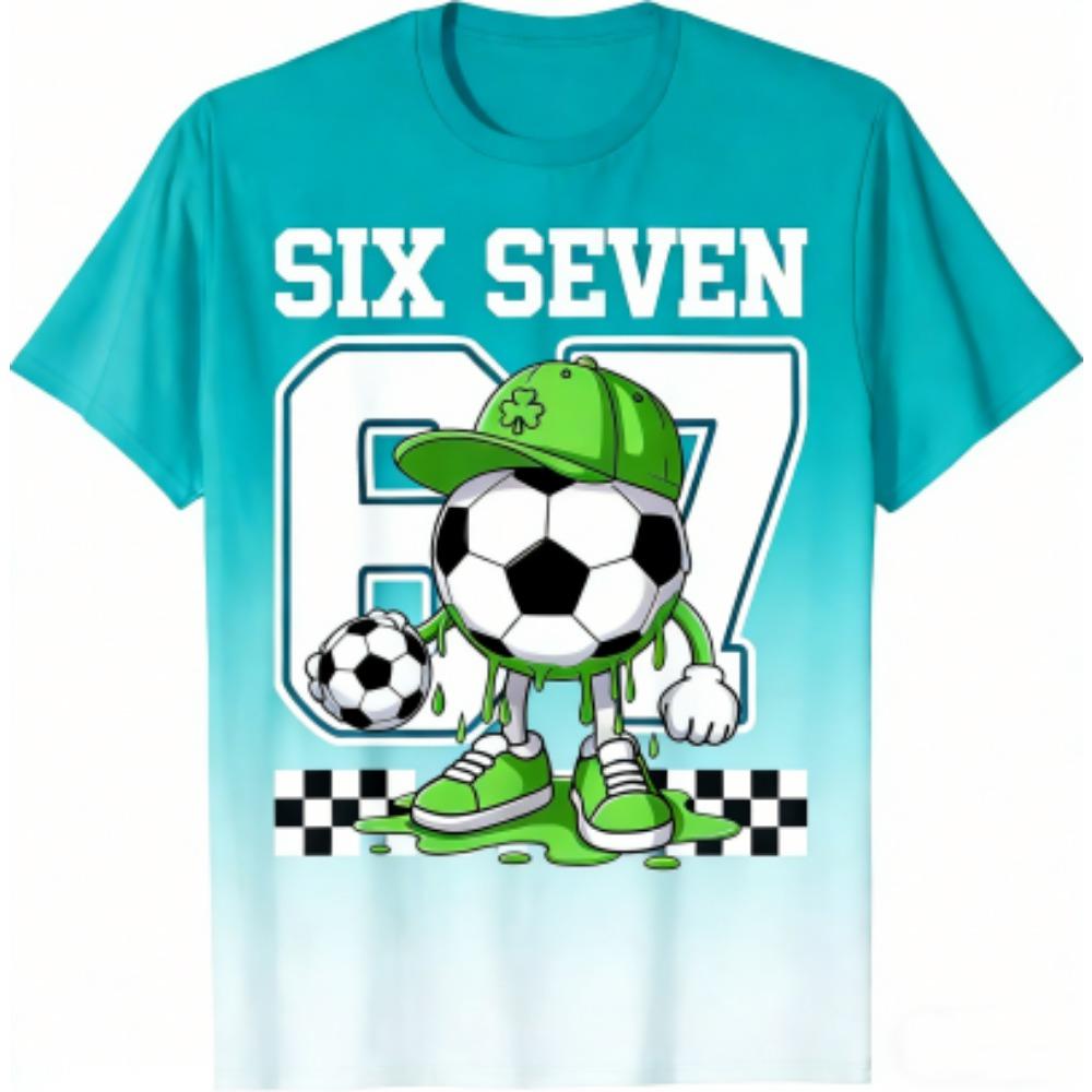 Kids T-Shirt Funny 67 Six Seven Print Boy and Girl Tees Top Summer Short Sleeve O Neck Casual Outdoor Kids Clothing