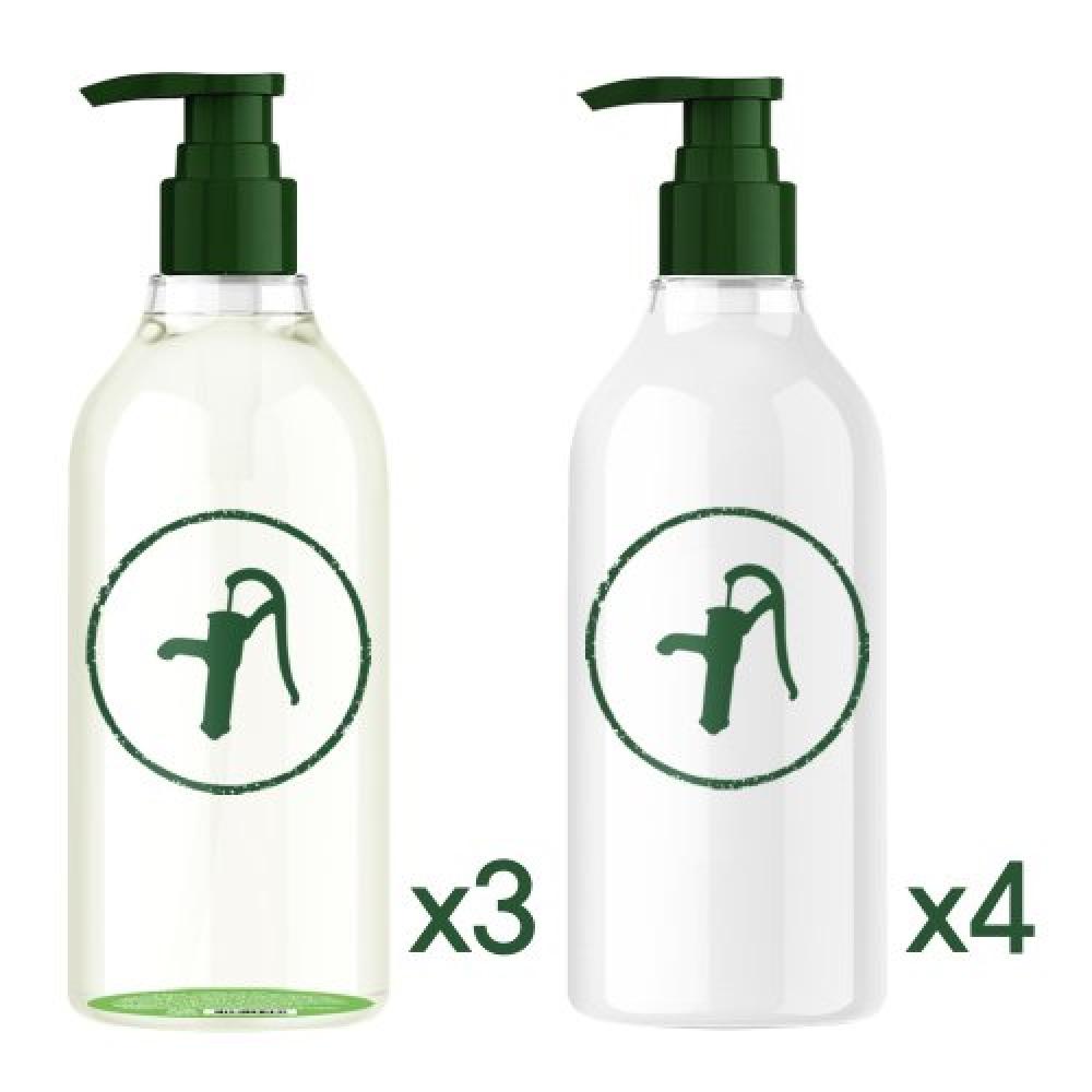 Mucota Green Pump Normal Shampoo X3 + Moisture Treatment X4 FREE