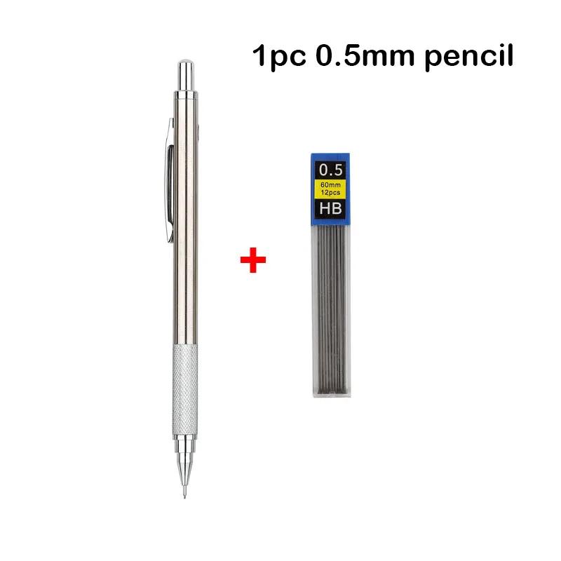 Xiaomi Full Metal Mechanical Pencil Set 0.5 0.7 0.9 1.3 2.0mm Press Propelling Pencils with HB Lead Refills for Drawing Stationery