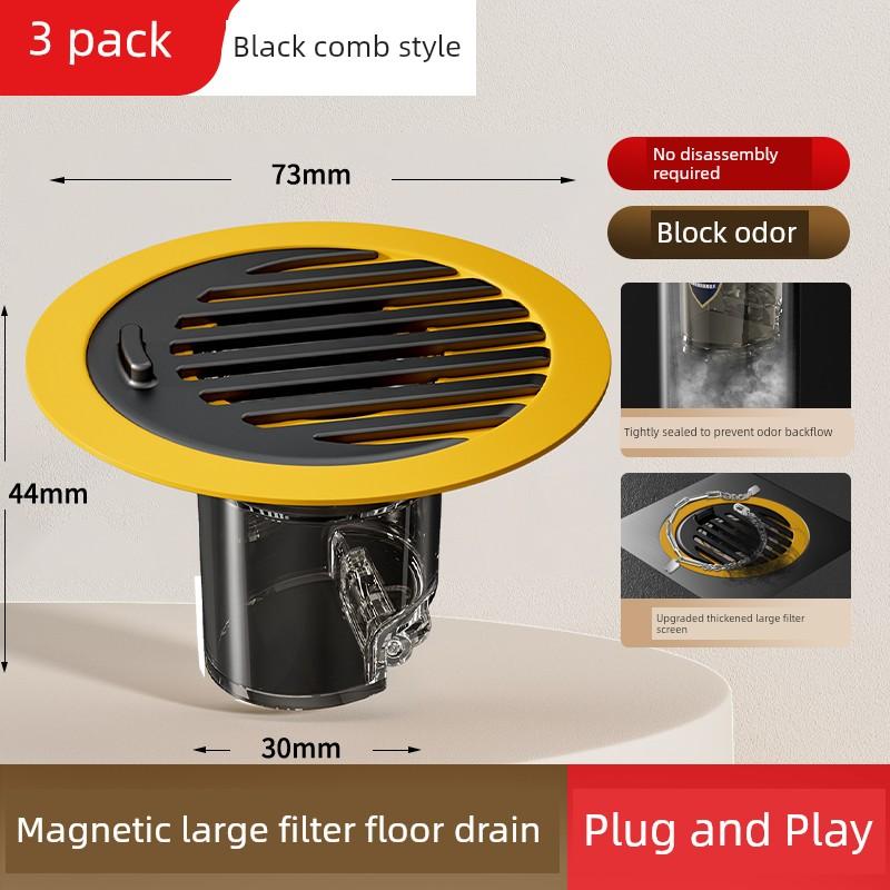 Floor Drain Deodorizer Cover, Universal for Bathrooms, Anti-Odor Device for Drains, Stainless Steel, Prevents Insects, Suitable for Kitchens
