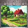2D Flat Design, 1 Piece of Fruit and Vegetable-themed Background Fabric, Suitable for Bride's Gift-giving Event