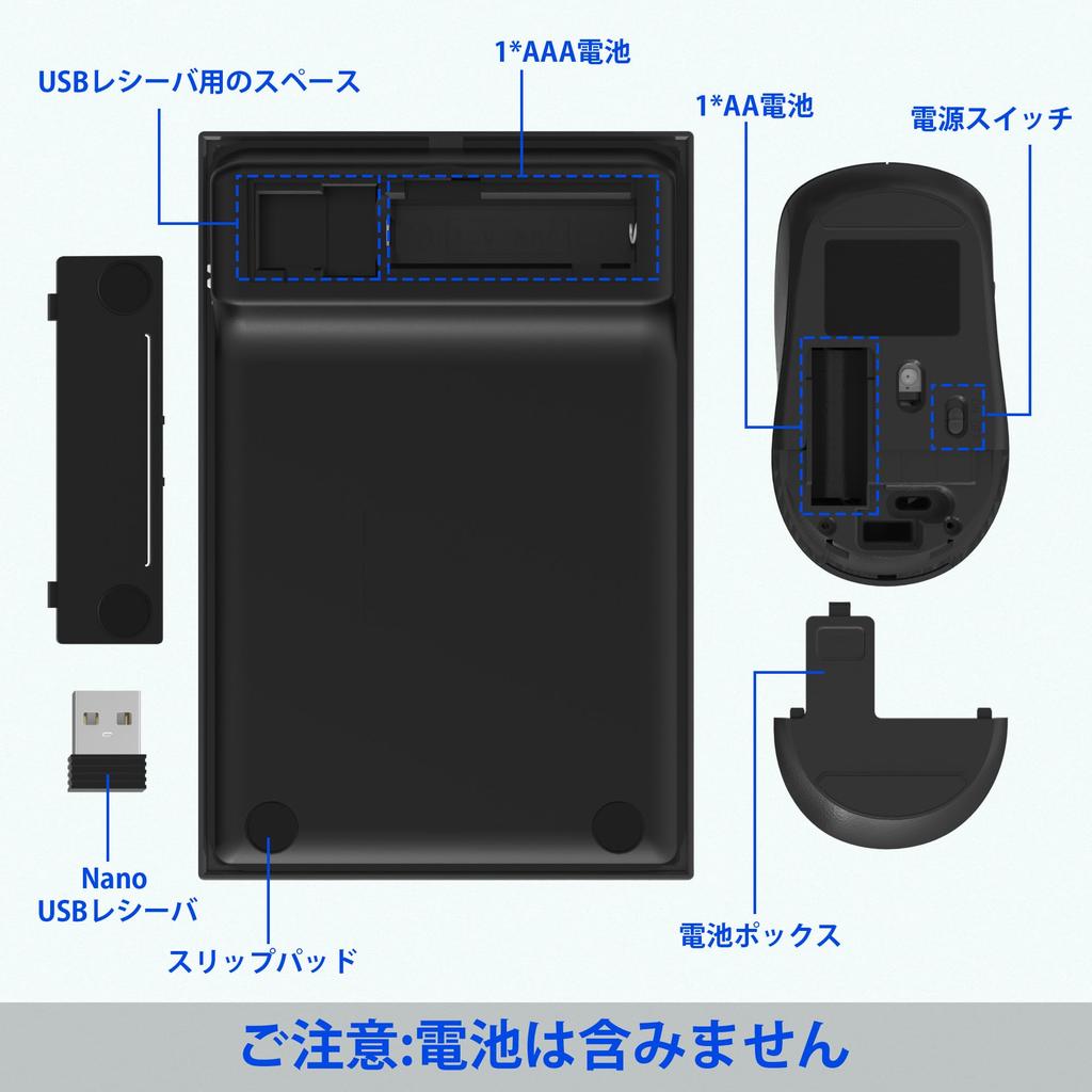Wireless Numeric Keypad and Mouse Numeric Keypad DPI Mouse Compact and Portable USB Connection Connect Both the Numeric Keypad and Mouse Using a