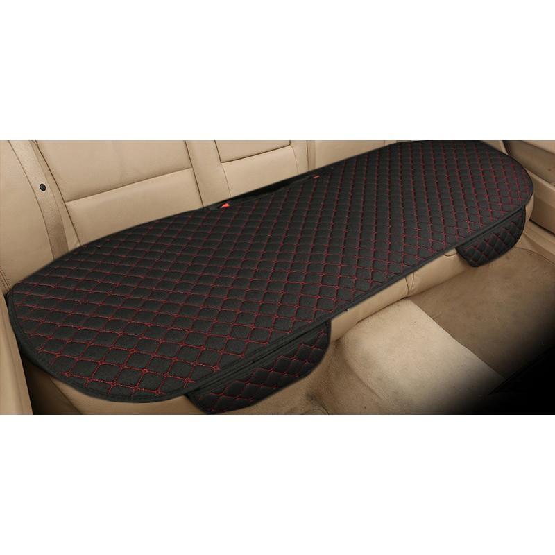 

Льняные чехлы для автомобильных сидений SEAMETAL, защитная подушка для автомобиля, дышащий коврик для автомобильного сиденья 1x rear seat cover красный/чёрный