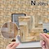 20db 10*10cm fali matrica tapéta PVC öntapadós fa erezetű kerámia csempe Lakásdekoráció
