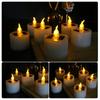 1/3/5pcs Christmas Solar Lights LED Candle Flameless Lamp Waterproof Solar Tea Light Rechargeable Garden Candle Lights for Party Home Decor