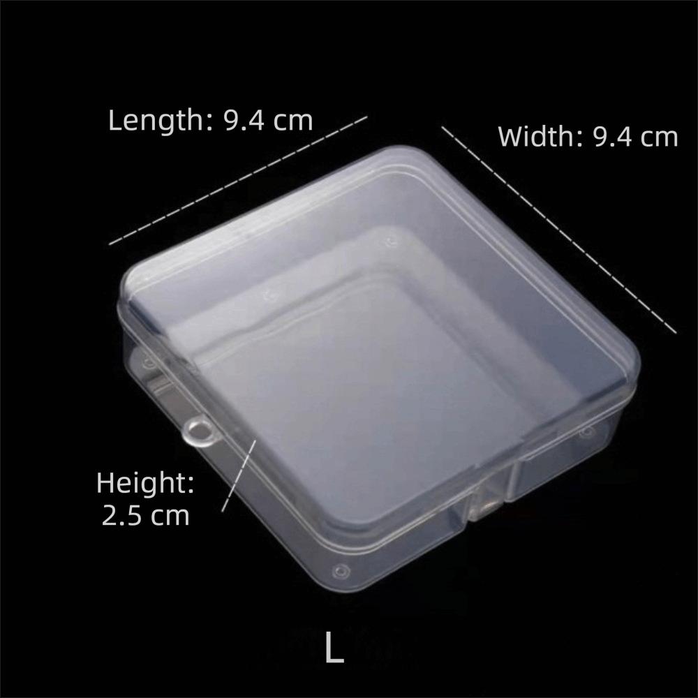 

Rectangular Transparent Plastic Box Dustproof Flip Cover Box Jewelry Display Case Baby Toothbrush L-9.4*9.4*2.5CM