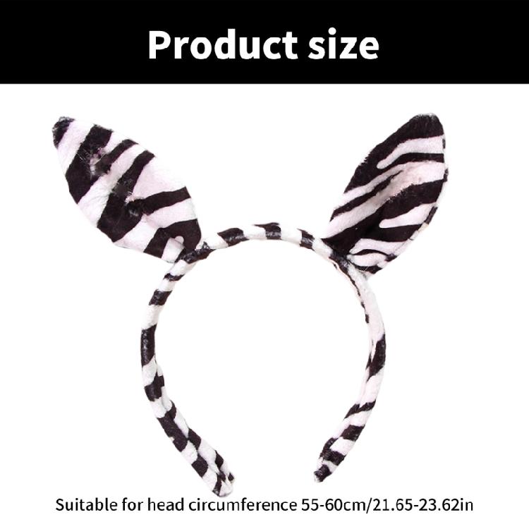 Women Hairbands Festive Zebras Ear Birthday Party Photo Props for Washing Face