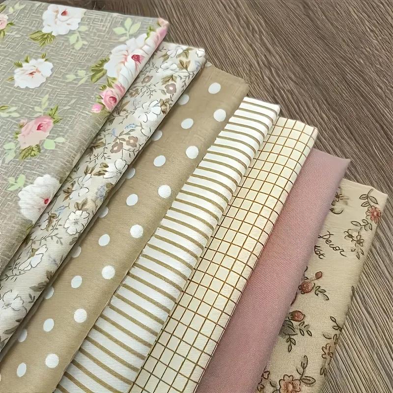 7pcs PreCut Fabric Clothing Crafts Floral DIY Fabric Bundle Patchwork Sewing Sewing Supplies Cotton
