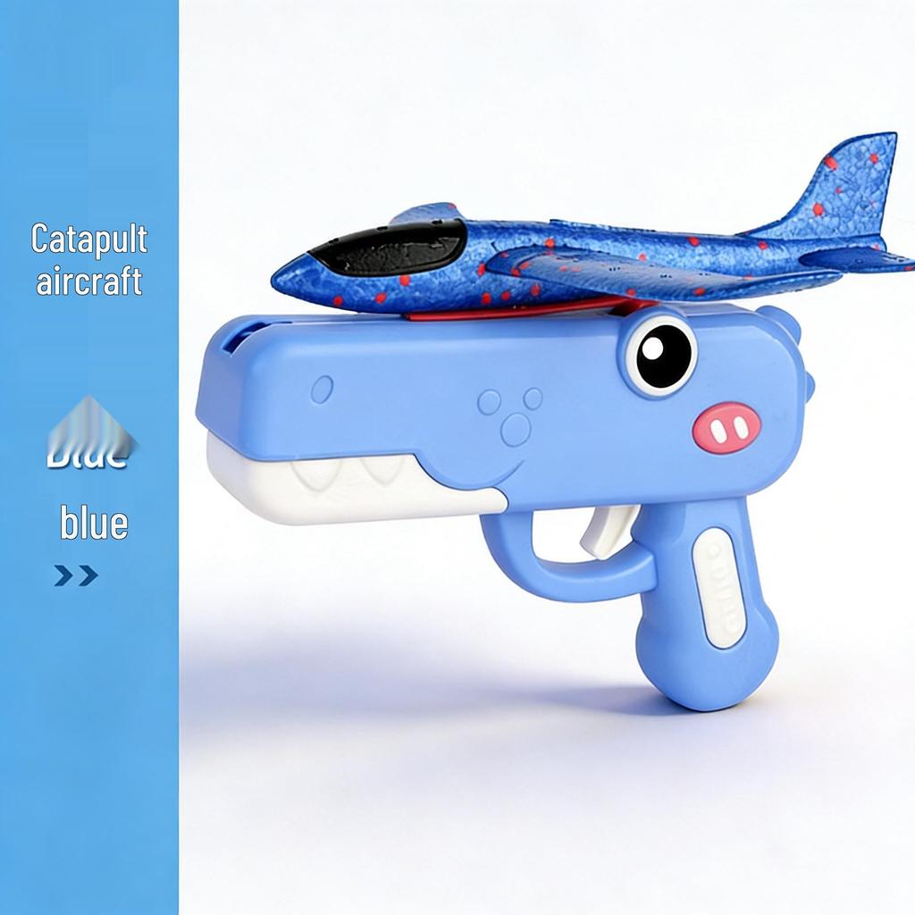 Dinosaur-Themed Foam Dart Launcher & Hand-Throw Glider - Durable Outdoor Toy for Kids 2026