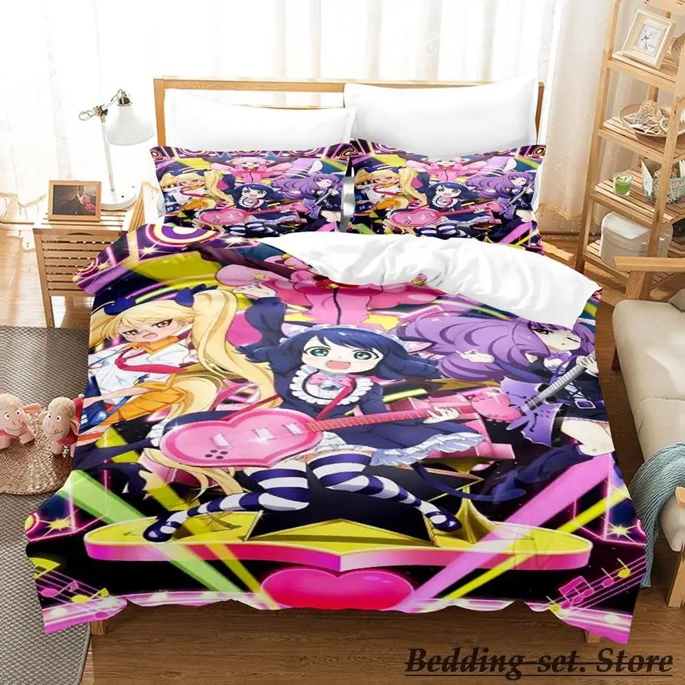 Show By Rock! Bedding Set Cartoon Anime Three-piece Set Adult Kid Bedroom Duvetcover Sets 3D Kawaii Cute Girls