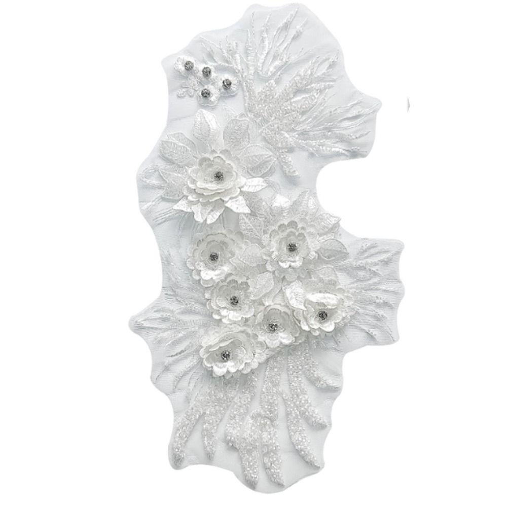 

Rhinestone Clothing Patch Colorful Clothes Appliques Clothes Accessory Beaded Flower Patch Women