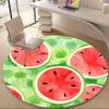 1PC Watermelon Pattern Office Round Area Rug, Mat Suitable For Office, Under Office Chairs Bedroom Living Room Home Decor, Room Deco