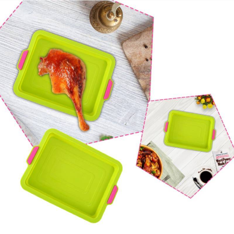 Silicone Baking Pan Rectangular Cake Mold With Easy Release For Home Baking And Swiss Roll Making