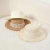 Lace Flower Straw Hat Solid Fringe Extended Brim Beach Straw Hat Breathable Material Elegant Style Sun Protection Hat