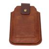 Pánské pouzdro na telefon z PU kůže Retro Univerzální pouzdro Ledvinka Pouzdro s klipem na opasek Kroužkem a karabinou pro venkovní použití Hnědé