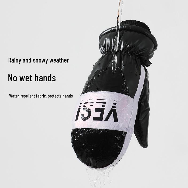 Women's Waterproof Touch Screen Snowboard Gloves – Thick & Warm for Winter Cycling