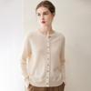 100% Cashmere Women's Loose Round Neck Knitwear Cardigan - Autumn/Winter Collection