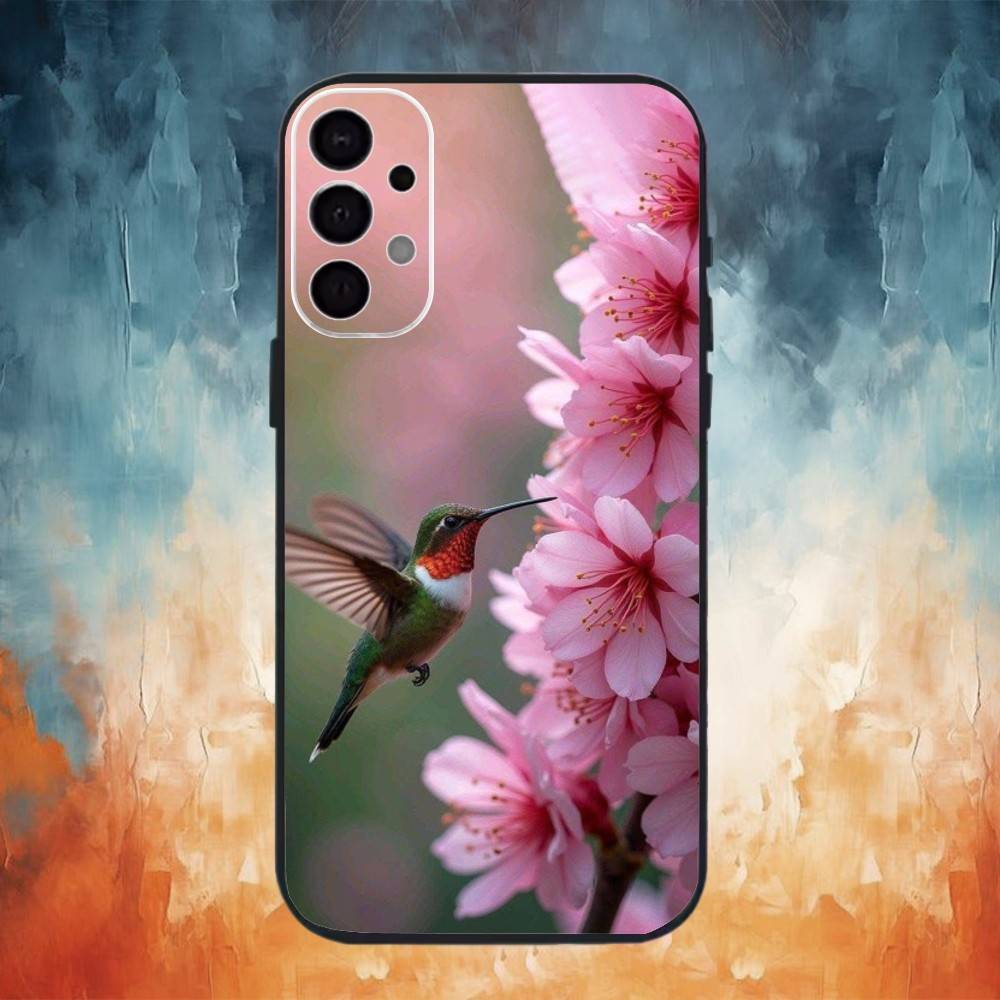 

Colorful Bird Hummingbird Phone Case For Samsung S25,S24,S21,S22,S23,S30,Ultra,S20,Plus,Fe,Note,10,9,5G Black Cover Samsung S24
