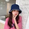 Tassel Denim Fisherman Hat Wide Brim Summer Sun Hat Punk Washed Denim Bucket Hat  Climbing