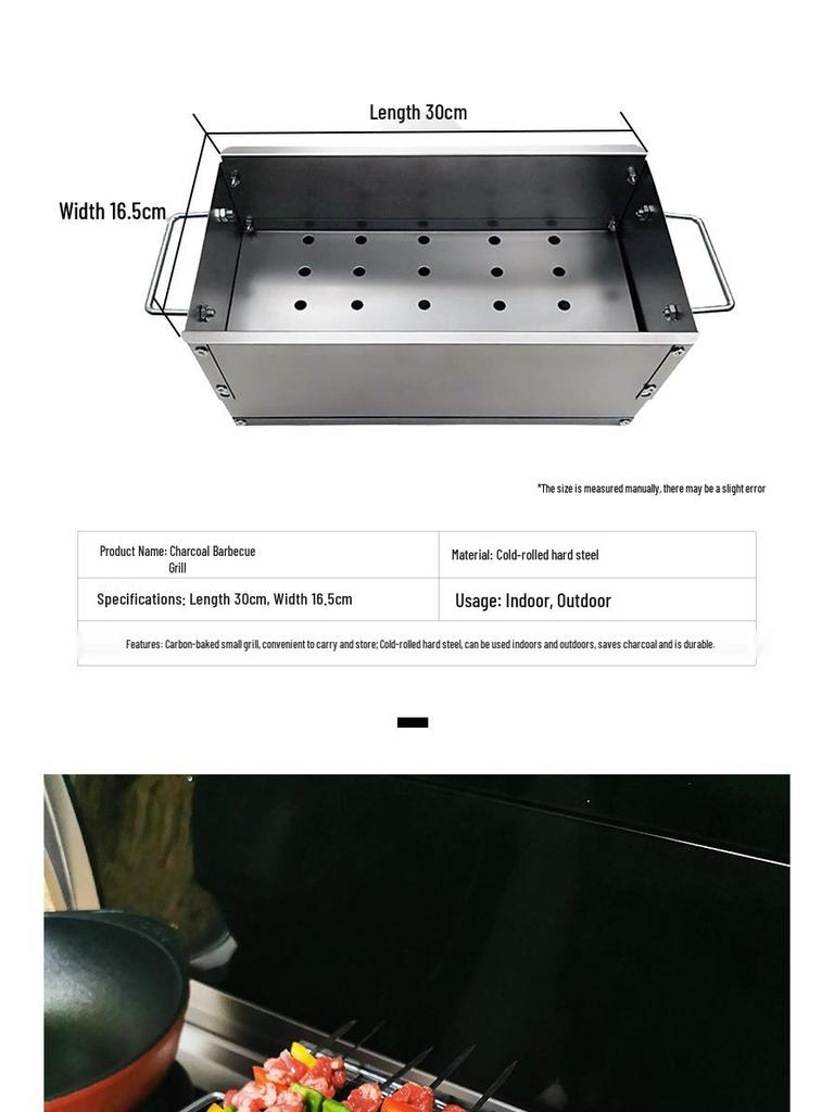 Portable One-Person Charcoal Grill: Outdoor/Indoor BBQ Skewer Stove