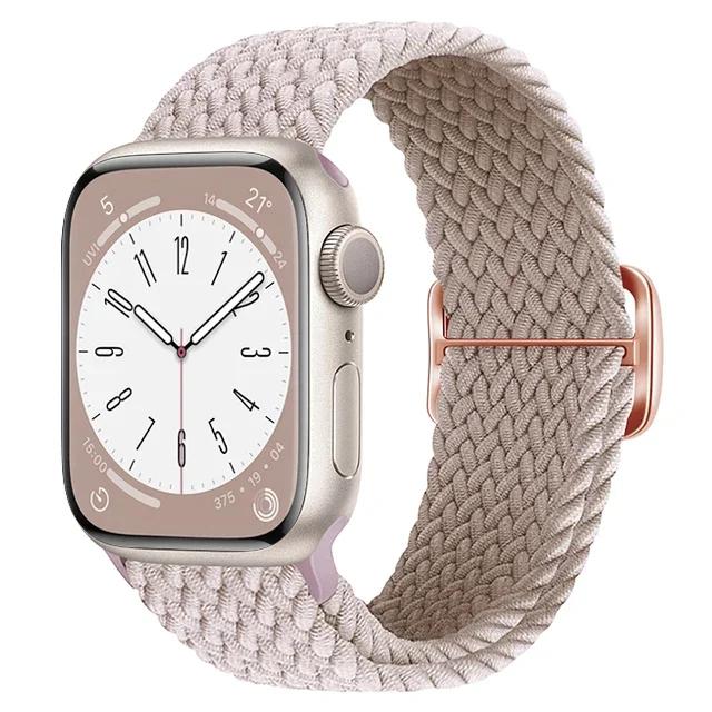 Braided Solo Loop For Apple Watch Ultra Band 40mm 44mm 41mm 38mm 49mm 45mm Elastic Nylon Bracelet iWatch Series 9 8 7 3 Se Strap