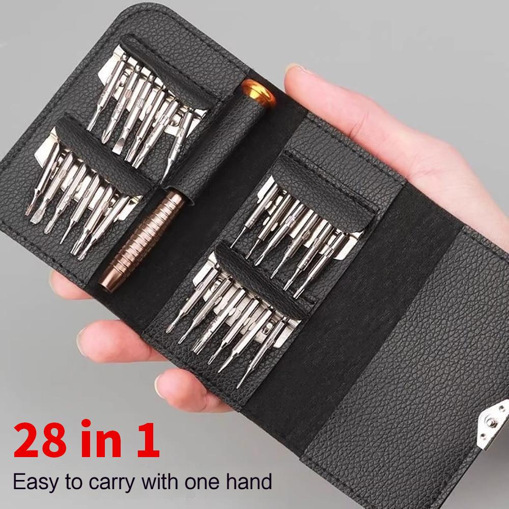 

28 in 1 Precision Screwdriver Set Wallet Watch Laptop IPhone Samsung Smart Phone Repair Dismantle Multi for Car Repair Tools