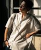 BURNING CAPONE Bc Emblem Pigment Short Sleeve Shirt (White)